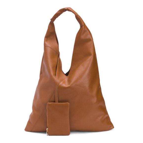 CHEVAL Cuoio Made In Italy Leather Large Unlined Hobo - Picture 1 of 2